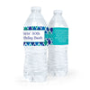 Personalized Birthday Beautiful Blues Water Bottle Sticker Labels (5 Labels)