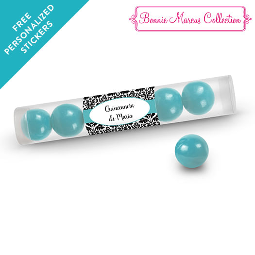 Bonnie Marcus Collection Personalized Gumball Tube Quinceaera (12 Pack)