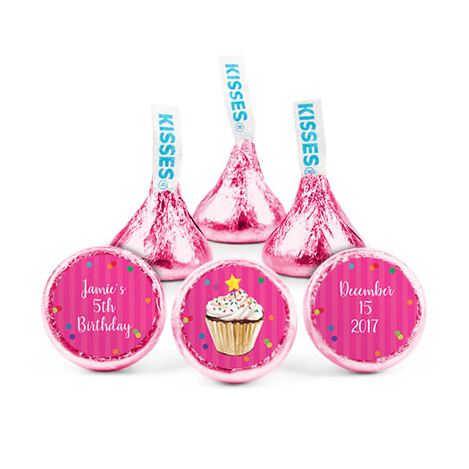 Personalized Kids Birthday Cupcake Dazzle Themed Deluxe Candy Buffet