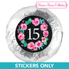 Personalized Quinceanera Wreath 1.25" Stickers (48 Stickers)