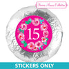 Personalized Quinceanera Wreath 1.25" Stickers (48 Stickers)