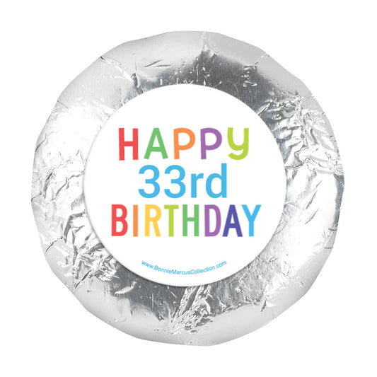 Personalized Birthday Colorful Candles 1.25" Sticker (48 Stickers)