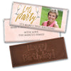 Personalized Bonnie Marcus Birthday Champagne Party Embossed Chocolate Bar & Wrapper