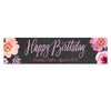 Personalized Birthday Sweet 16 Birthday Floral Banner