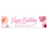 Personalized Birthday Sweet 16 Birthday Floral Banner