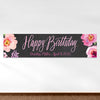 Personalized Birthday Sweet 16 Birthday Floral Banner