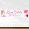 Personalized Birthday Sweet 16 Birthday Floral Banner