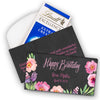 Deluxe Personalized Bonnie Marcus Birthday Floral Embrace Lindt Chocolate Bar in Gift Box (3.5oz)