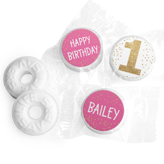 Personalized Bonnie Marcus 1st Birthday Golden One Life Savers Mints