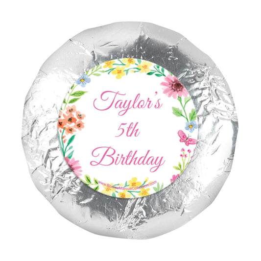 Personalized Birthday Blossom 1.25" Sticker (48 Stickers)