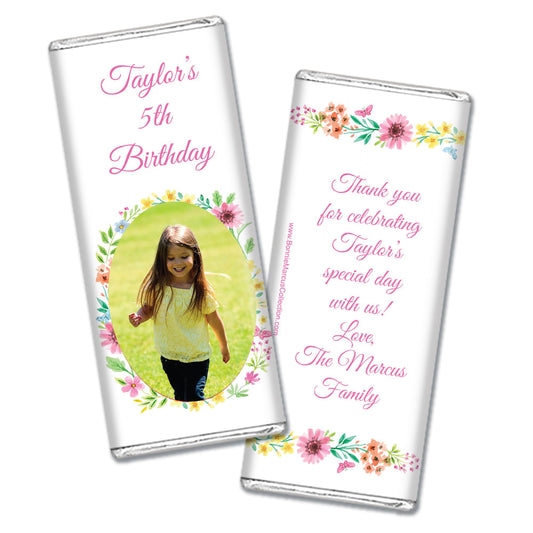 Personalized Bonnie Marcus Birthday Blossom Photo Hershey's Milk Chocolate Bar