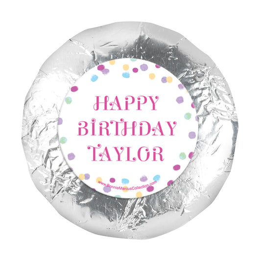 Personalized Birthday Sprinkling Confetti 1.25" Sticker (48 Stickers)