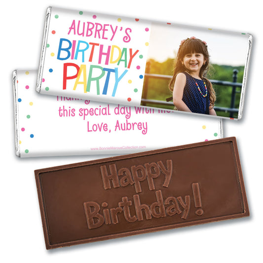 Personalized Bonnie Marcus Birthday Sweet Celebration Embossed Chocolate Bars