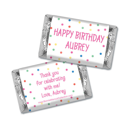 Personalized Bonnie Marcus Birthday Blossom Photo Mini Candy Bar Wrapper