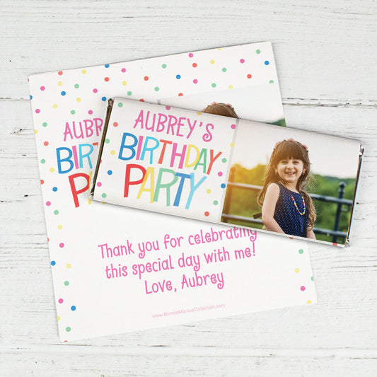 Personalized Bonnie Marcus Birthday Sweet Celebration Chocolate Bar Wrappers