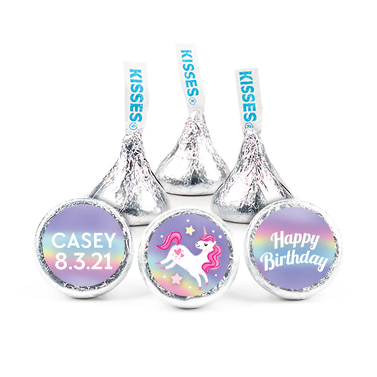 Personalized Birthday Unicorn Dreams 3/4" Sticker (108 Stickers)