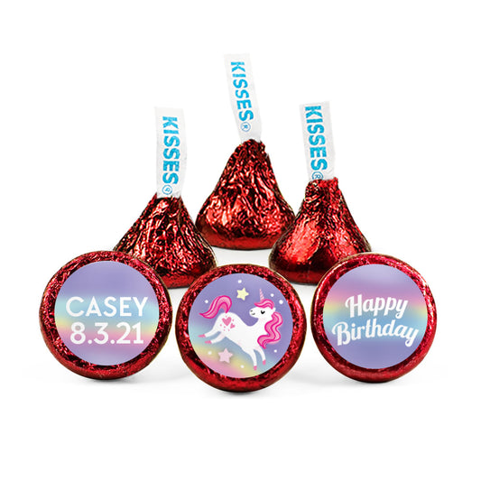 Personalized Birthday Unicorn Dreams Hershey's Kisses