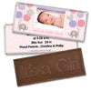 Bonnie Marcus Collection Personalized Embossed It's a Girl Bar Baby Elephants Girl Birth Announcement