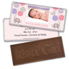 Bonnie Marcus Collection Personalized Embossed It's a Girl Bar Baby Elephants Girl Birth Announcement