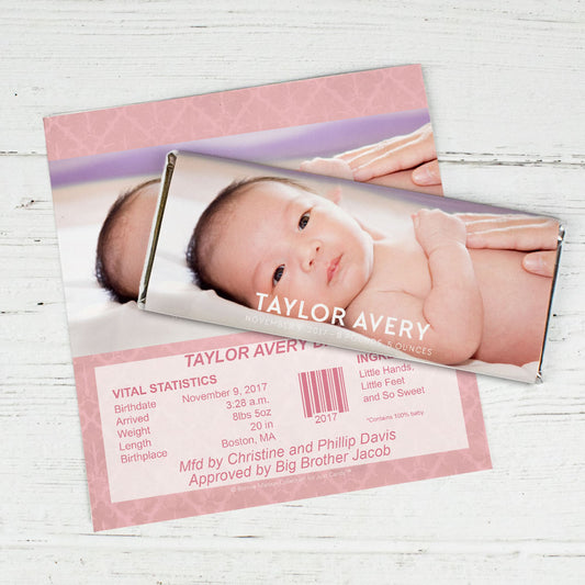 Bonnie Marcus Collection Personalized Wrapper Baby Photo Birth Announcement