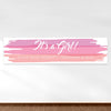 Personalized Baby Girl Announcements Watercolor 5 Ft. Banner