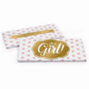 Deluxe Personalized Baby Girl Announcement Watermark Candy Bar Favor Box