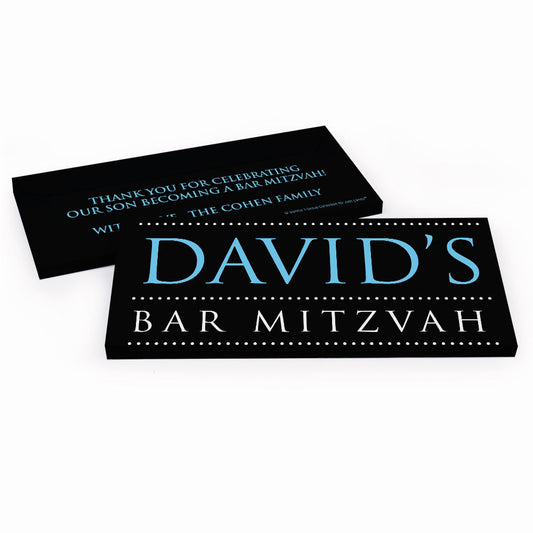 Deluxe Personalized Bar Mitzvah Classic Candy Bar Favor Box