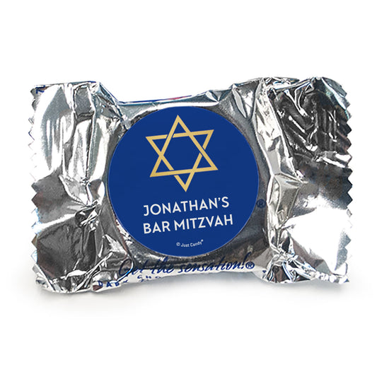 Personalized Bonnie Marcus Bar Mitzvah Traditional Star York Peppermint Patties - pack of 70