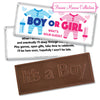 Personalized Bonnie Marcus Gender Reveal Onesies Embossed It's a Boy Chocolate Bar