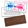 Personalized Bonnie Marcus Gender Reveal Onesies Embossed It's a Girl Chocolate Bar