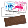 Personalized Bonnie Marcus Gender Reveal Onesies Embossed It's a Girl Chocolate Bar