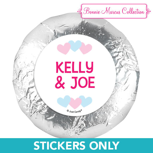 Personalized Gender Reveal Onesies 1.25" Stickers (48 Stickers)