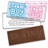 Personalized Bonnie Marcus Gender Reveal Boy or Girl Embossed It's a Boy Chocolate Bar