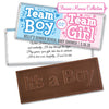 Personalized Bonnie Marcus Gender Reveal Boy or Girl Embossed It's a Boy Chocolate Bar