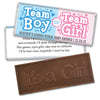 Personalized Bonnie Marcus Gender Reveal Boy or Girl Embossed It's a Girl Chocolate Bar