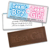 Personalized Bonnie Marcus Gender Reveal Boy or Girl Embossed It's a Girl Chocolate Bar