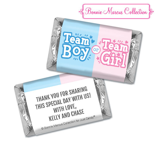 Personalized Bonnie Marcus Gender Reveal Boy or Girl Hershey's Miniatures