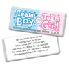 Personalized Bonnie Marcus Gender Reveal Boy or Girl Hershey's Milk Chocolate Bar & Wrapper