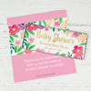 Personalized Bonnie Marcus Baby Shower Watercolor Flowers Chocolate Bar Wrappers Only