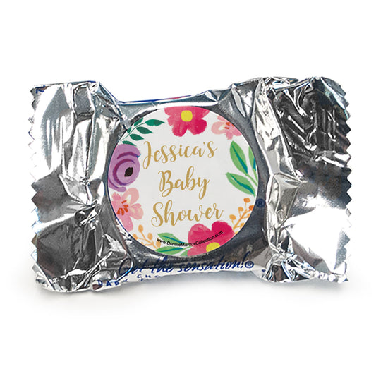 Personalized Bonnie Marcus Baby Shower Fun Floral York Peppermint Patties - pack of 70