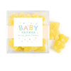 Personalized Baby Shower Sweet Baby Favor Cube with Gummy Bears