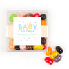 Personalized Baby Shower Sweet Baby Favor Cube with Jelly Belly Jelly Beans