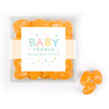 Personalized Baby Shower Sweet Baby Favor Cube with Jelly Belly Jelly Beans