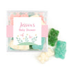 Personalized Baby Shower Forest Fun JUST CANDY® Favor Cube with Sanded Gummy Bears