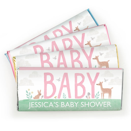 Personalized Bonnie Marcus Baby Shower Forest Fun Hershey's Milk Chocolate Bar & Wrapper