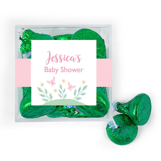 Personalized Baby Shower Forest Fun Favor Cube with Hershey's Kisses