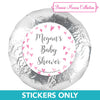 Personalized Heart Shower Baby Shower 1.25in Stickers (48 Stickers)