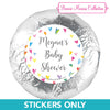 Personalized Heart Shower Baby Shower 1.25in Stickers (48 Stickers)