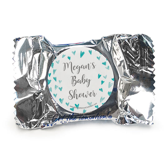 Personalized Bonnie Marcus Heart Shower Baby Shower York Peppermint Patties - pack of 70