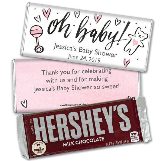 Personalized Bonnie Marcus Baby Shower Icons Hershey's Milk Chocolate Bar & Wrapper